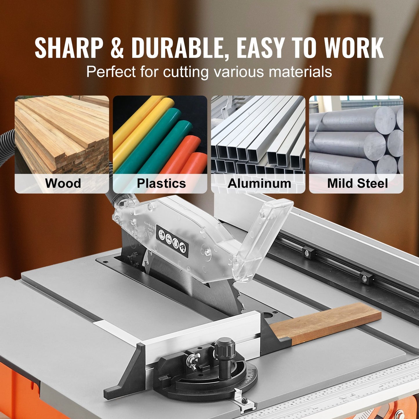 10" Table Saw with Stand Electric Cutting Machine 4800RPM 25-Inch Riveting Capacity