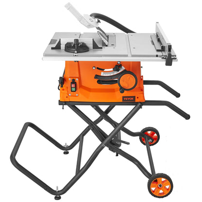 10" Table Saw with Stand Electric Cutting Machine 4800RPM 25-Inch Riveting Capacity