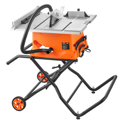 10" Table Saw with Stand Electric Cutting Machine 4800RPM 25-Inch Riveting Capacity