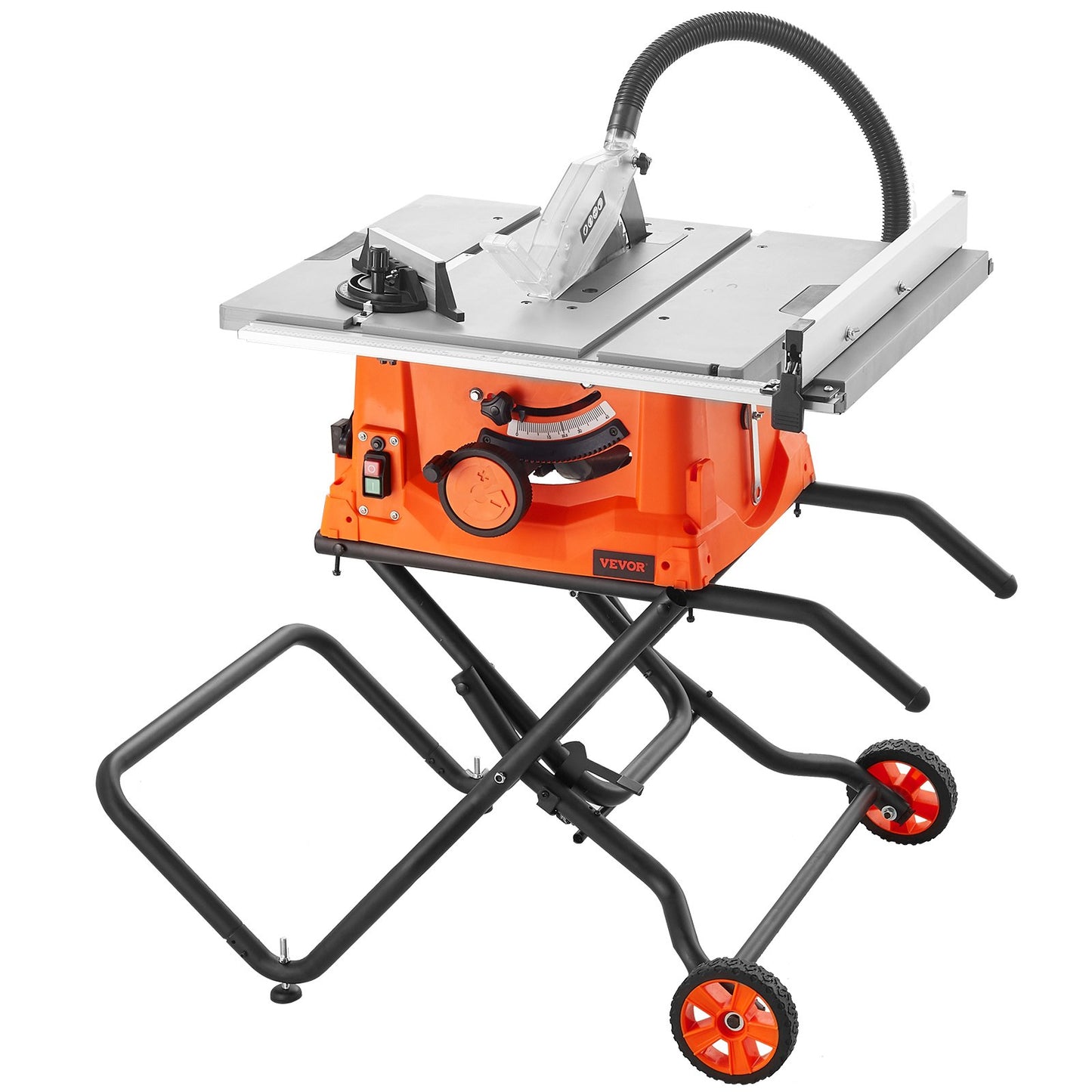 10" Table Saw with Stand Electric Cutting Machine 4800RPM 25-Inch Riveting Capacity