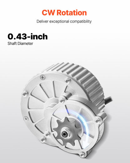 450W Electric Brushed DC Motor Kit 36V 3000rpm Motor with Speed Controller