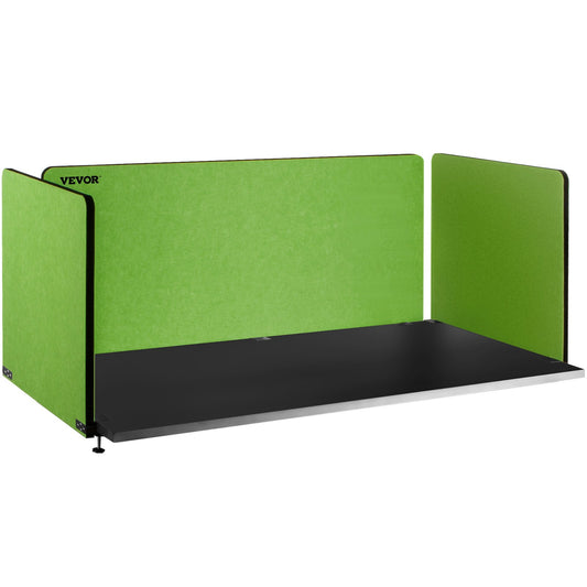 Desk Divider 60'' Desk Privacy Panel, 3 Paneler Privacy Akustisk Panel, Ljudabsorberande Akustisk Privacy Panel, Minska brus och visuella distraktioner, Lättvikts Clamp-on Divider Grön