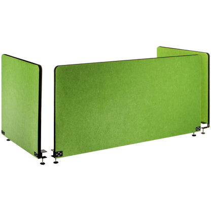 Desk Divider 60'' Desk Privacy Panel, 3 Paneler Privacy Akustisk Panel, Ljudabsorberande Akustisk Privacy Panel, Minska brus och visuella distraktioner, Lättvikts Clamp-on Divider Grön