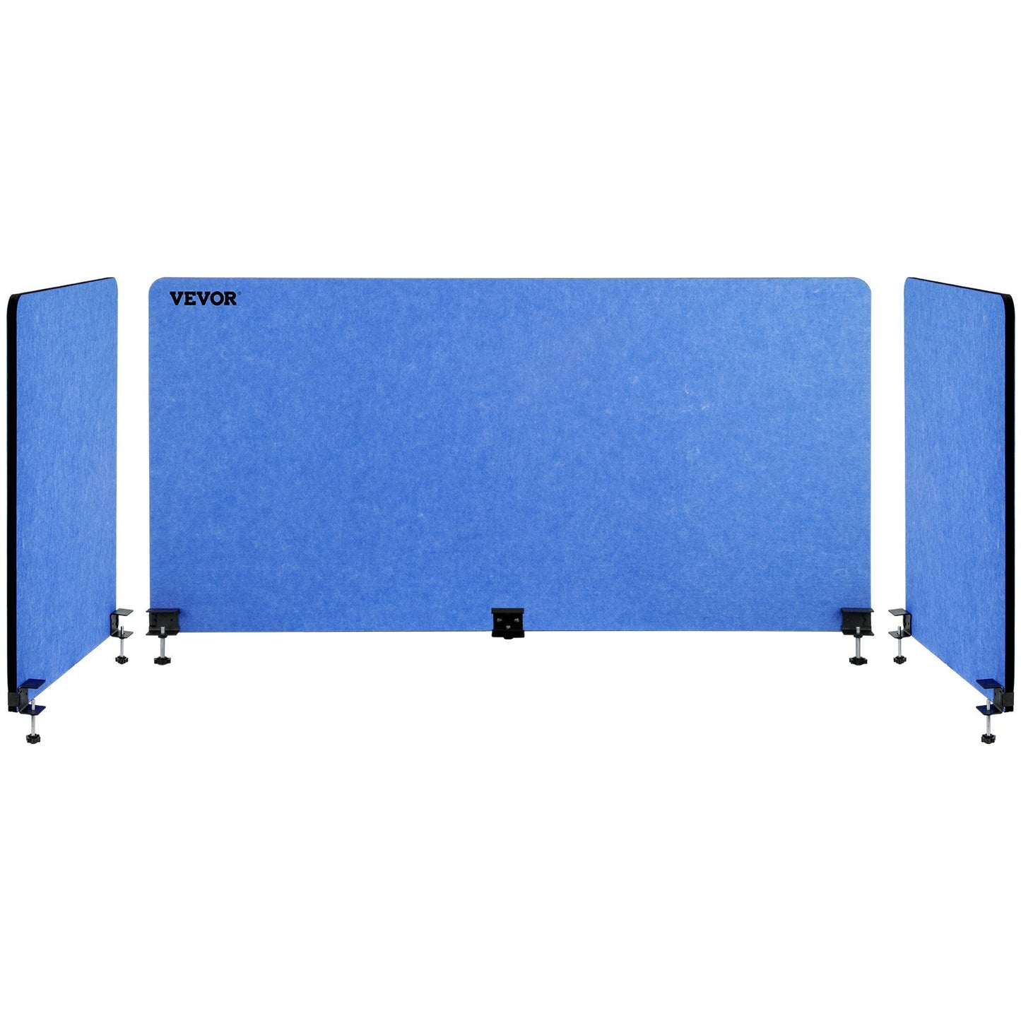 Desk Divider 60'' Desk Privacy Panel, 3 Paneler Privacy Akustisk Panel, Ljudabsorberande Akustisk Privacy Panel, Minska brus och visuella distraktioner, Lätt klämavdelare Marinblå