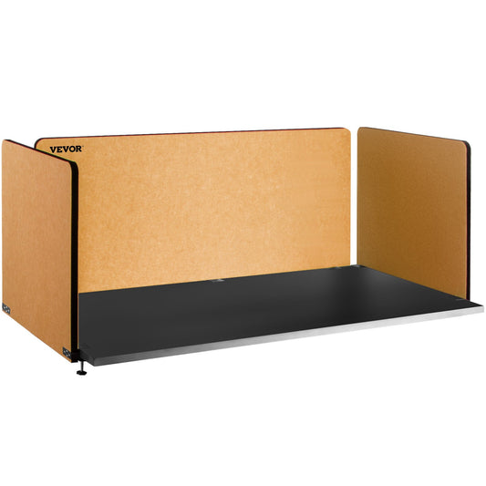 Desk Divider 60'' Desk Privacy Panel, 3 Paneler Privacy Akustisk Panel, Ljudabsorberande Akustisk Privacy Panel, Minska brus och visuella distraktioner, Lättvikts Clamp-on Divider Gul