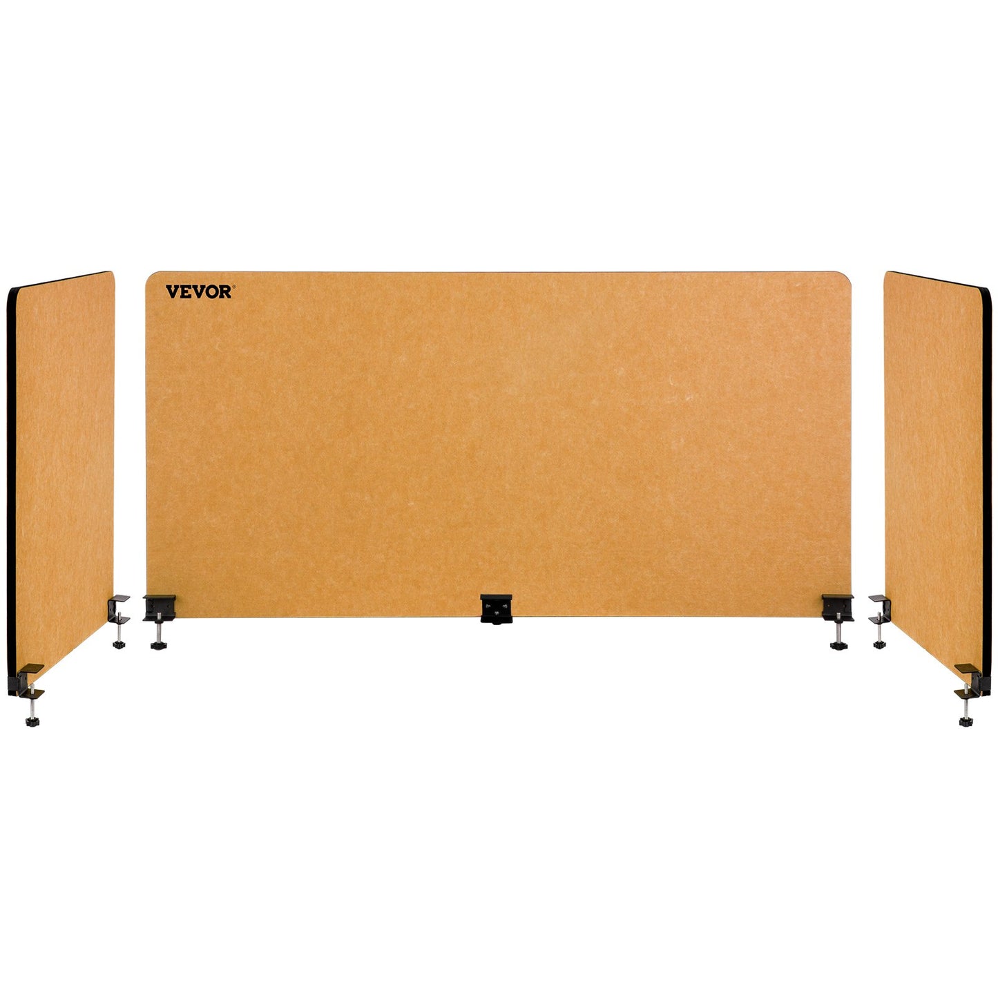 Desk Divider 60'' Desk Privacy Panel, 3 Paneler Privacy Akustisk Panel, Ljudabsorberande Akustisk Privacy Panel, Minska brus och visuella distraktioner, Lättvikts Clamp-on Divider Gul