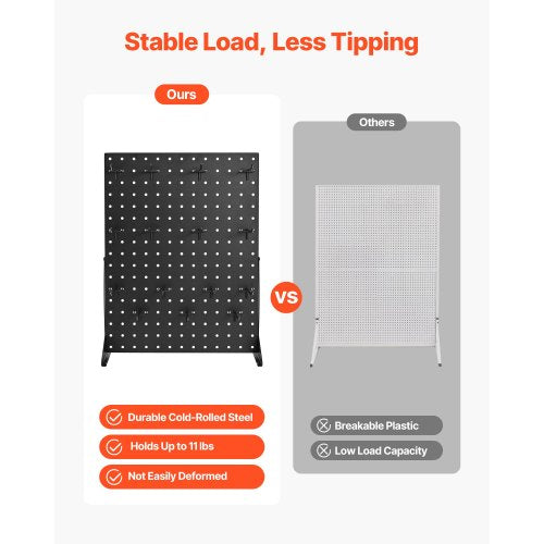 Bead Stand with 15 Hooks Bead Board Panels Display Black (1 PC)
