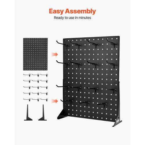 Bead Stand with 15 Hooks Bead Board Panels Display Black (1 PC)