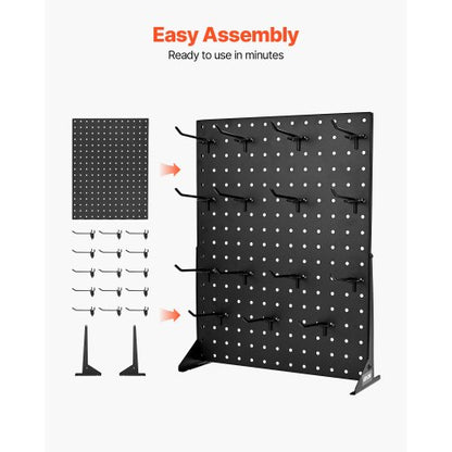 Bead Stand with 15 Hooks Bead Board Panels Display Black (1 PC)