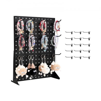 Bead Stand with 15 Hooks Bead Board Panels Display Black (1 PC)