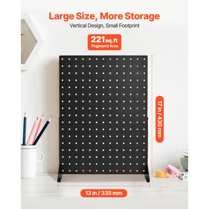 Pegboard Displayställ Bordsskiva Pegboardpaneler Display Svart (4 ST)