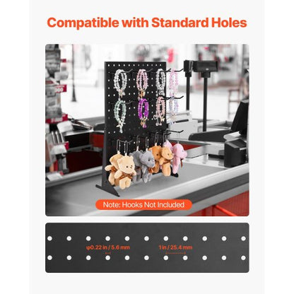 Pegboard Displayställ Bordsskiva Pegboardpaneler Display Svart (4 ST)