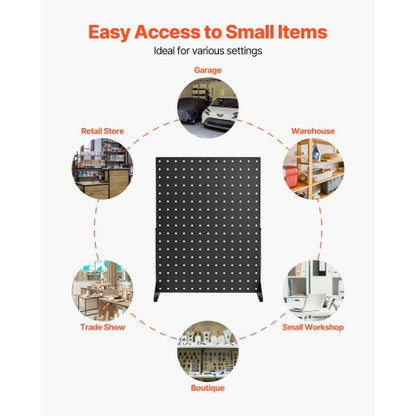 Pegboard Displayställ Bordsskiva Pegboardpaneler Display Svart (4 ST)
