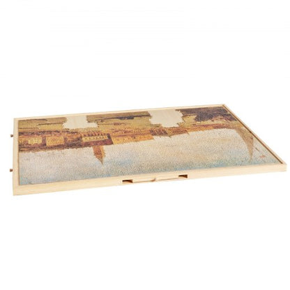 2000-bitars pusselbräde med lådlock Bärbart trästicksåg 102x74cm