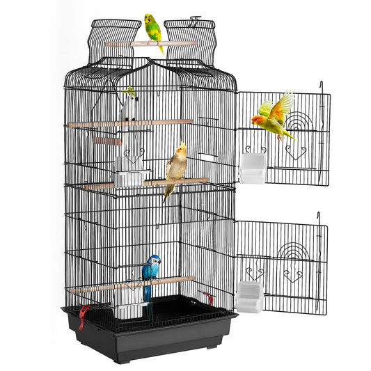 Bird Flight Cage 39 i hängande parakitbur i metall för Cockatiels papegoja