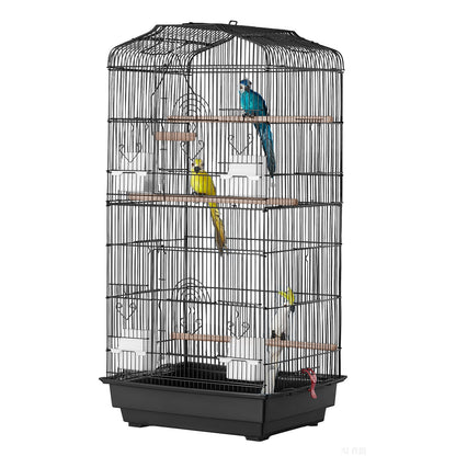 Bird Flight Cage 39 i hängande parakitbur i metall för Cockatiels papegoja