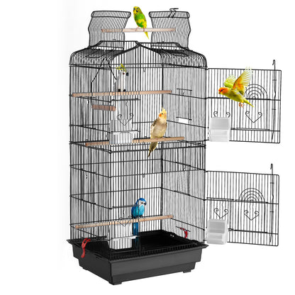 Bird Flight Cage 39 i hängande parakitbur i metall för Cockatiels papegoja