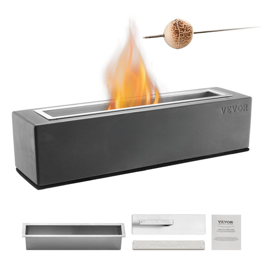 Tabletop Fire Pit Bowl 15 Inch Concrete Fireplace Indoor Outdoor Patio