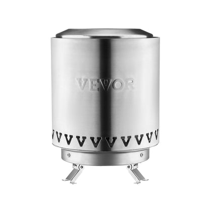 Tabletop Fire Pit 6 Inch Stainless Steel Fire Pit Indoor Outdoor Silver