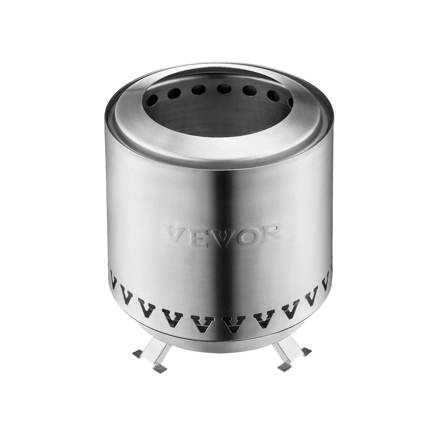 Tabletop Fire Pit 6 Inch Stainless Steel Fire Pit Indoor Outdoor Silver