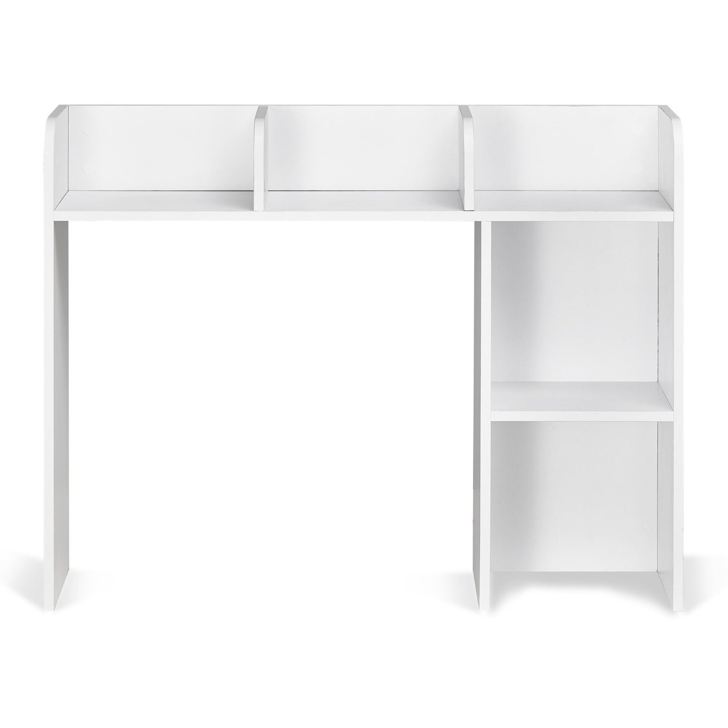 Desktop Bookshelf White Desktop Storage Organizer 2-Tier for Office and Home