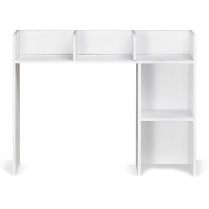 Desktop Bookshelf White Desktop Storage Organizer 2-Tier for Office and Home