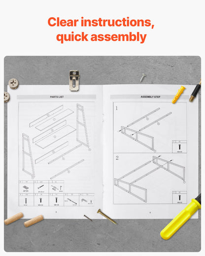 Desktop Bookshelf Desktop Storage Organizer 2-Tier for Office and Home