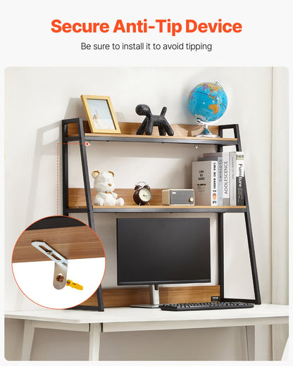 Desktop Bookshelf Desktop Storage Organizer 2-Tier for Office and Home