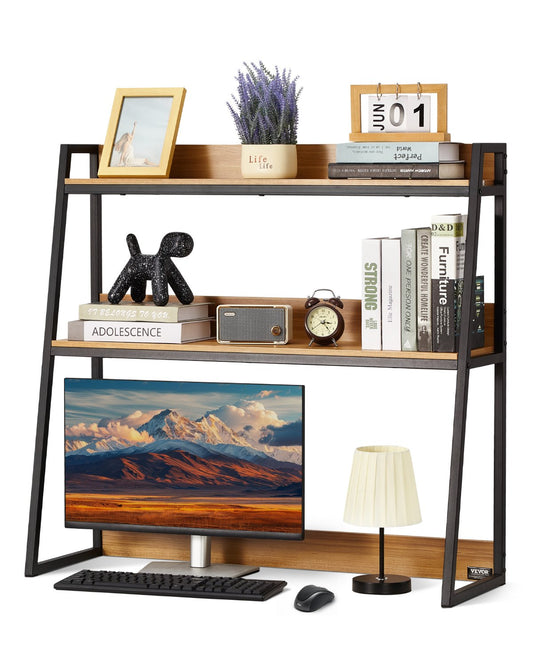 Desktop Bookshelf Desktop Storage Organizer 2-Tier for Office and Home