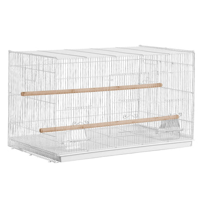 Bird Flight Cage 18 i Small Metal Parakit Cage för Cockatiels White