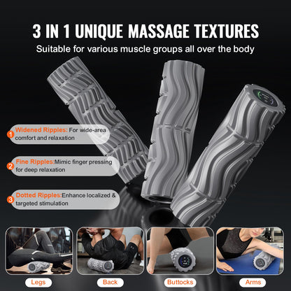 Vibrating Foam Roller 5 intensities &amp; 3 frequencies Electric Foam Roller