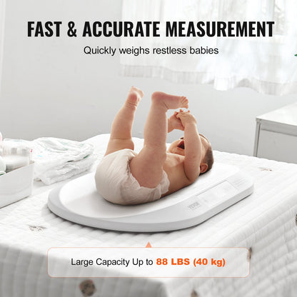 Baby Scale Smart Bluetooth Infant Digital Scale with Tape Measure 88LBS