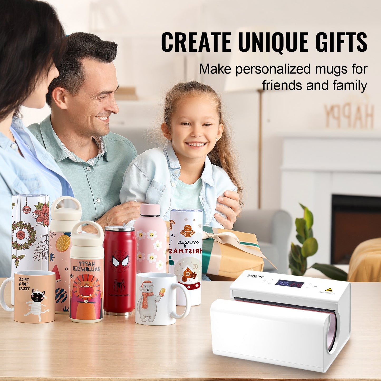 Auto Tumbler Heat Press Machine 11-30oz Sublimationsmugg Heat Press White