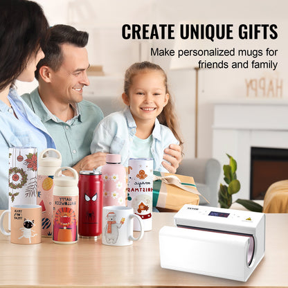 Auto Tumbler Heat Press Machine 11-30oz Sublimationsmugg Heat Press White