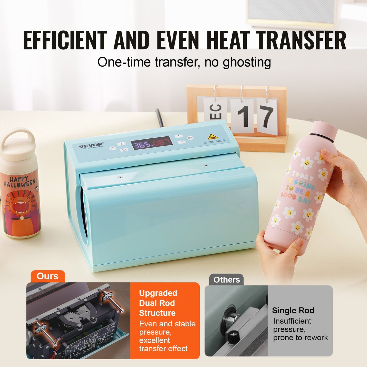 Auto Tumbler Heat Press Machine 11-30oz Sublimationsmugg Heat Press Blue
