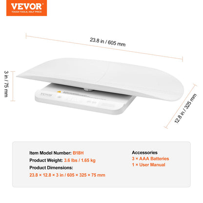 Baby Scale Smart Bluetooth Digital Scale for Infant Weight with Hold Function