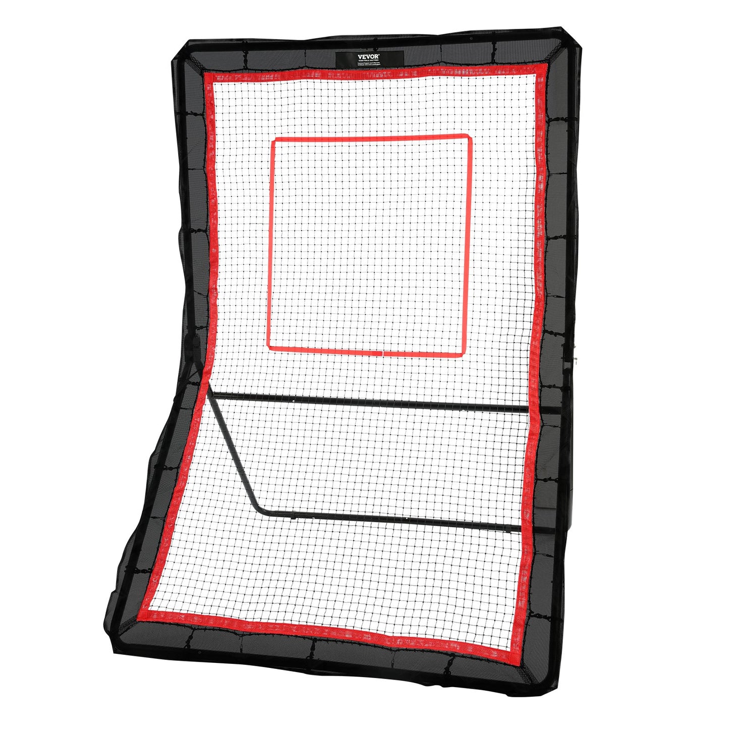Lacrosse Rebounder for Backyard, 5x7 Ft Volleyball Bounce Back Net, Pitchback Throwback Baseball Softball Return Training Screen, Adjustable Angle Shooting Practice Training Wall with Goal