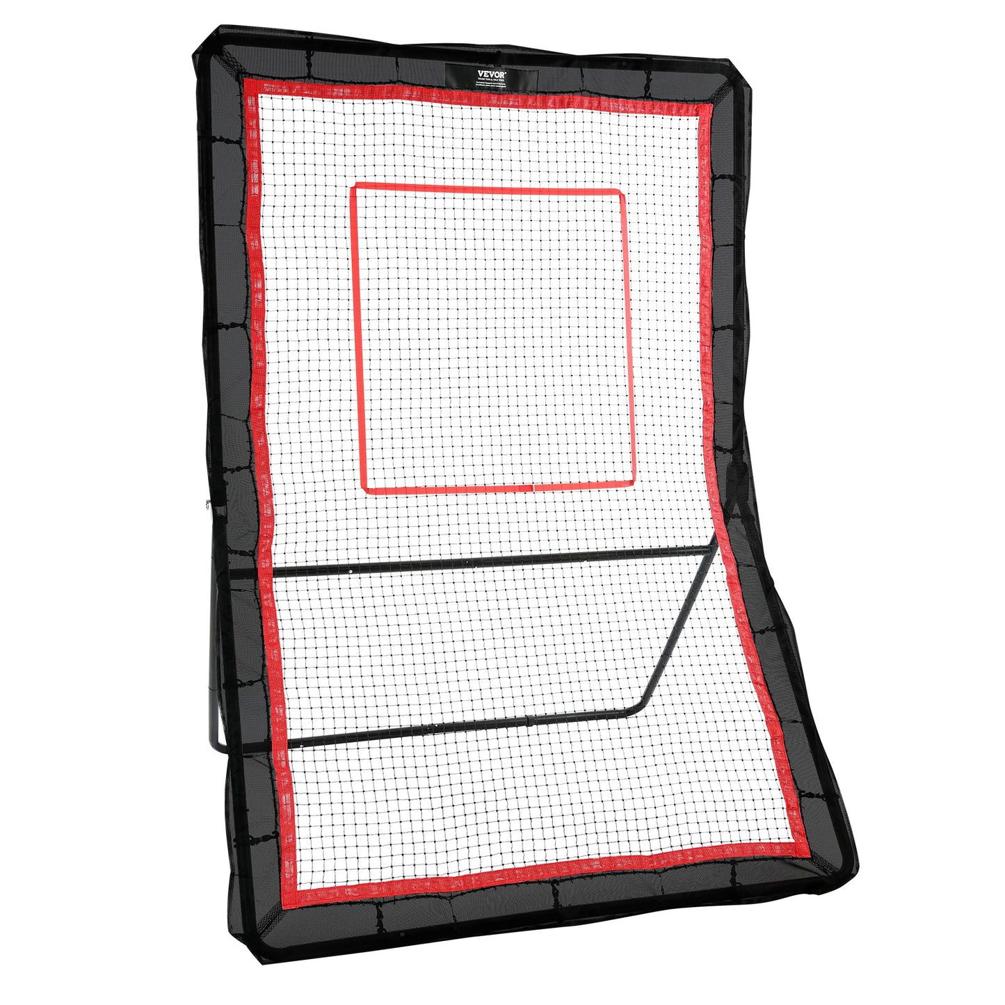Lacrosse Rebounder for Backyard, 5x7 Ft Volleyball Bounce Back Net, Pitchback Throwback Baseball Softball Return Training Screen, Adjustable Angle Shooting Practice Training Wall with Goal