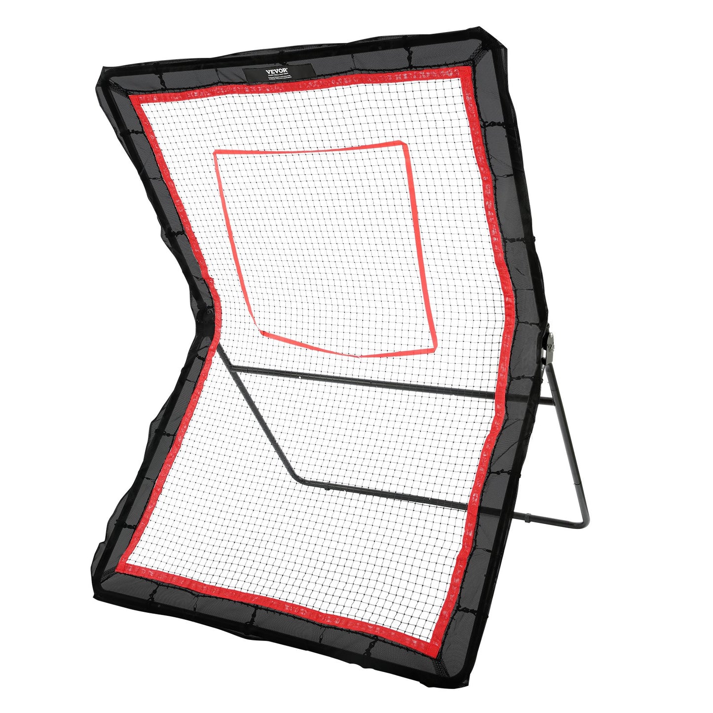 Lacrosse Rebounder for Backyard, 5x7 Ft Volleyball Bounce Back Net, Pitchback Throwback Baseball Softball Return Training Screen, Adjustable Angle Shooting Practice Training Wall with Goal