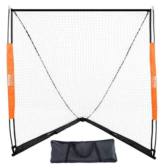 Lacrosse Goal, 6' x 6' Lacrosse Net, Portabelt Lacrosse Goal med bärväska, Fiberglass Rod Backyard Lacrosse Training Equipment, Easy Setup Collegiate Goal, Perfekt för ungdomsträning