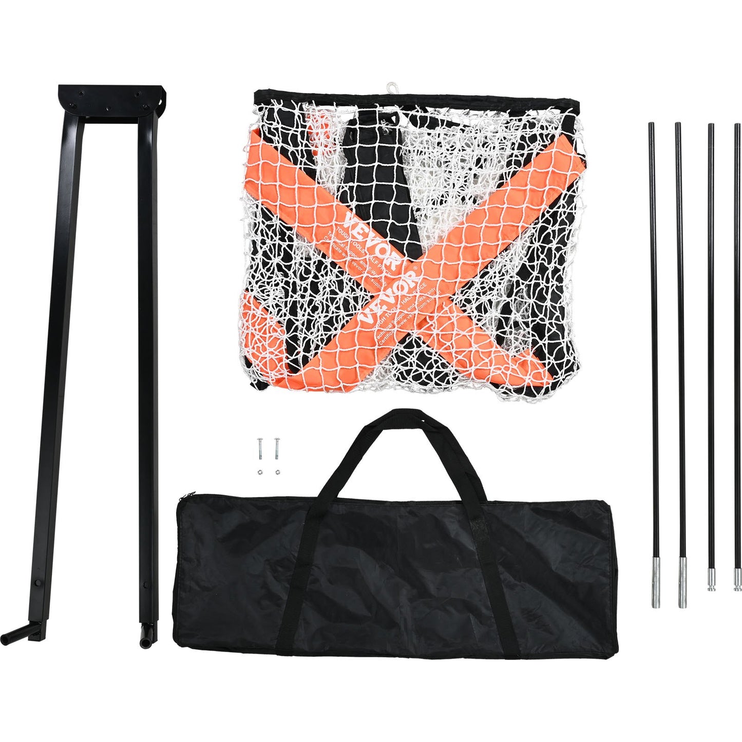 Lacrosse Goal, 6' x 6' Lacrosse Net, Portabelt Lacrosse Goal med bärväska, Fiberglass Rod Backyard Lacrosse Training Equipment, Easy Setup Collegiate Goal, Perfekt för ungdomsträning