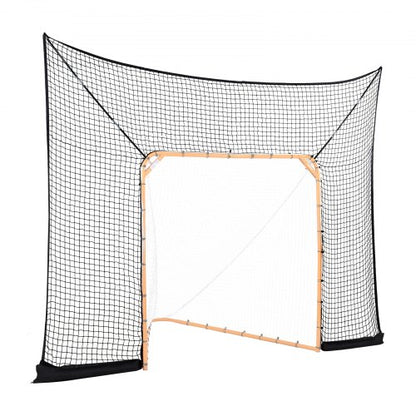 3,6x2,7 m Schutzrahmen für Hockey-Lacrosse-Tore mit Trainingsnetz mit erweiterter Abdeckung | EU