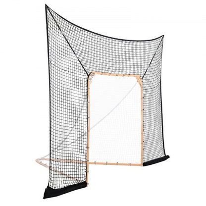 3,6x2,7 m Schutzrahmen für Hockey-Lacrosse-Tore mit Trainingsnetz mit erweiterter Abdeckung | EU