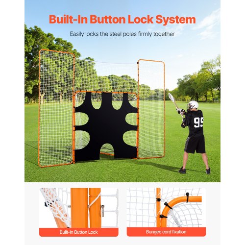 3.6x2.7 m 3-in-1 Lacrosse Goal Net with Stop and Return Net | EU