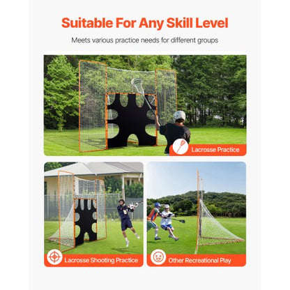 3.6x2.7 m 3-in-1 Lacrosse Goal Net with Stop and Return Net | EU