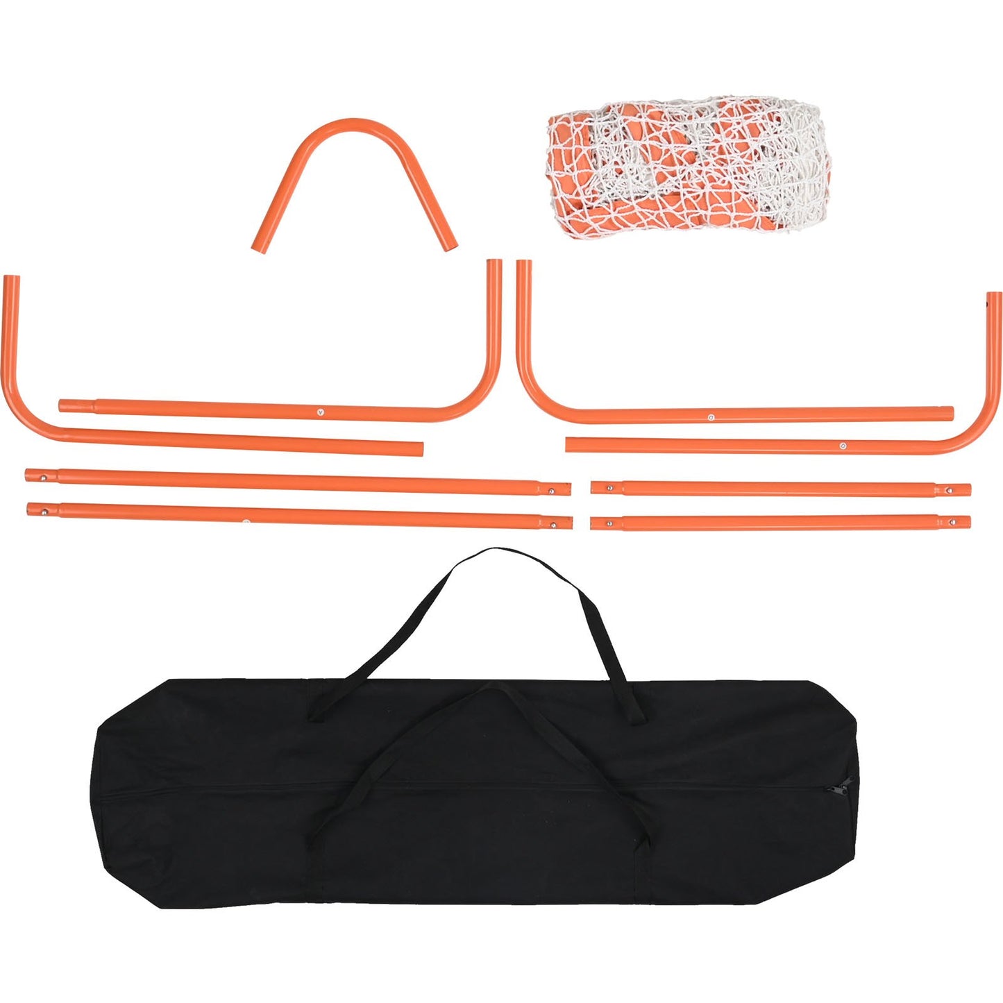 Lacrosse Goal, 4' x 4' Small Kids Lacrosse Net, Folding Portable Lacrosse Goal med bärväska, Iron Frame Backyard Training Utrustning, Snabb och enkel installation, Perfekt för ungdomsträning, Orange