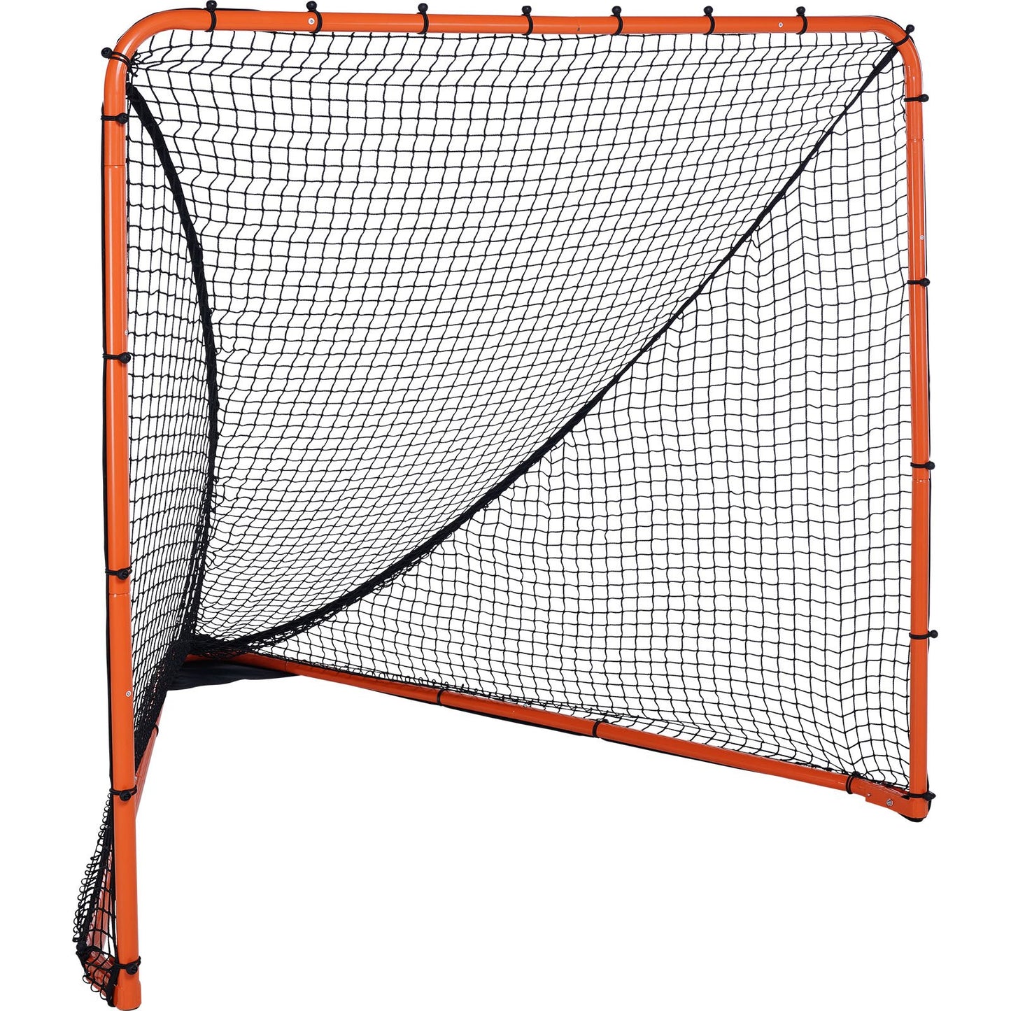 Lacrosse Goal, 6' x 6' Lacrosse Net, Folding Portable Backyard Lacrosse Training Equipment, Steel Frame Training Net, Snabb och enkel installation Lacrosse Goal, Perfekt för ungdomsträning för vuxna, Orange