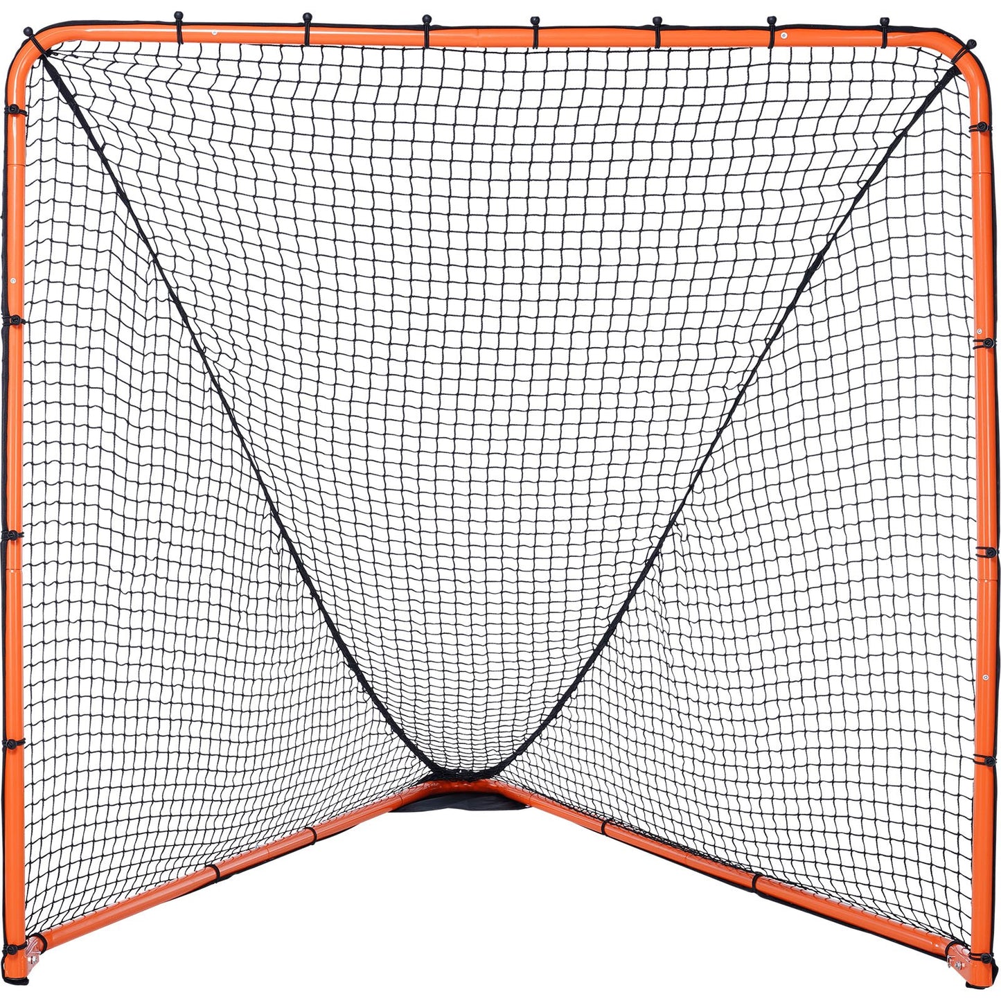 Lacrosse Goal, 6' x 6' Lacrosse Net, Folding Portable Backyard Lacrosse Training Equipment, Steel Frame Training Net, Snabb och enkel installation Lacrosse Goal, Perfekt för ungdomsträning för vuxna, Orange