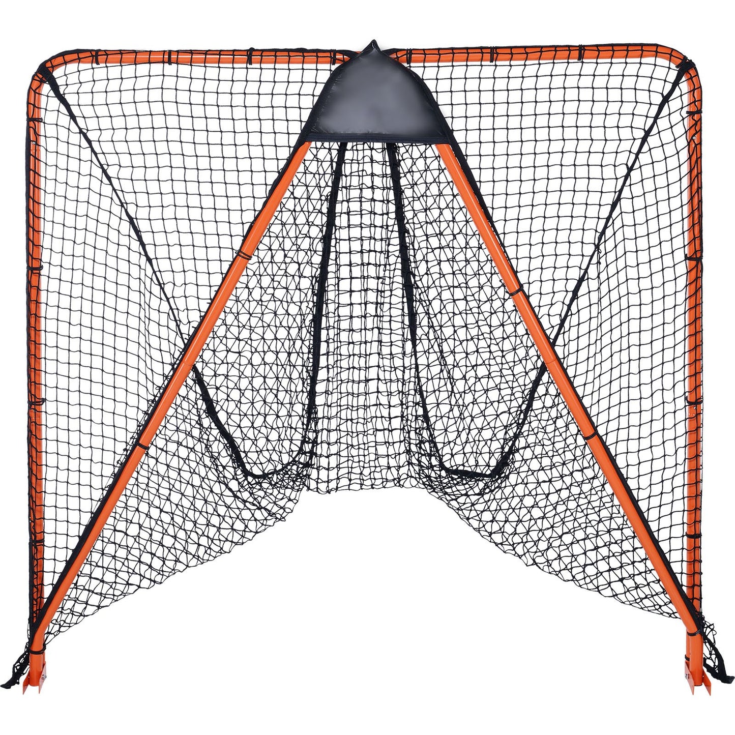 Lacrosse Goal, 6' x 6' Lacrosse Net, Folding Portable Backyard Lacrosse Training Equipment, Steel Frame Training Net, Snabb och enkel installation Lacrosse Goal, Perfekt för ungdomsträning för vuxna, Orange