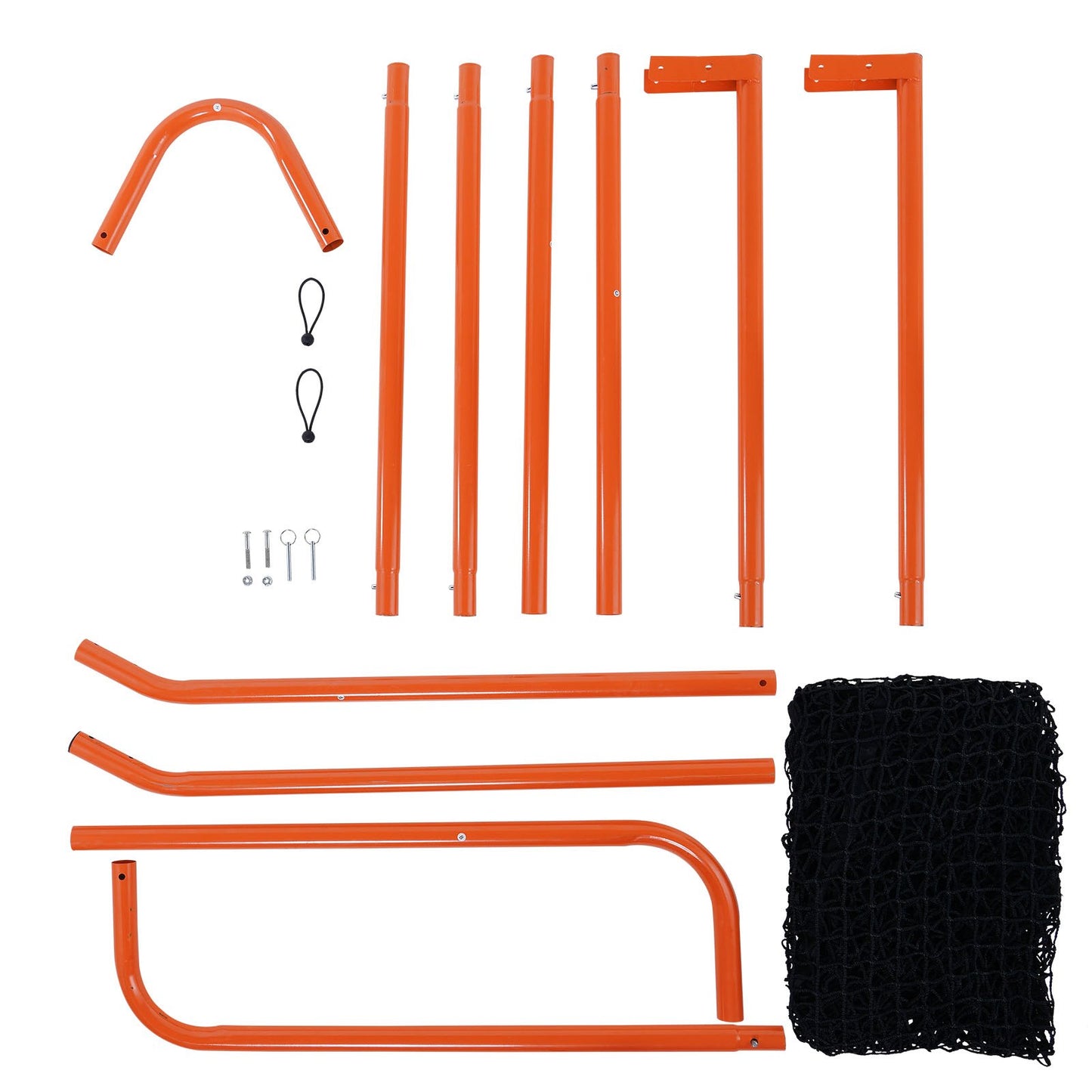 Lacrosse Goal, 6' x 6' Lacrosse Net, Folding Portable Backyard Lacrosse Training Equipment, Steel Frame Training Net, Snabb och enkel installation Lacrosse Goal, Perfekt för ungdomsträning för vuxna, Orange